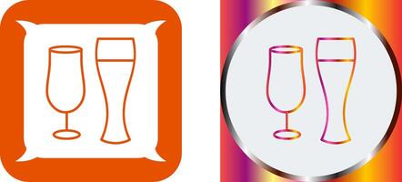 Unique Beer Glasses Icon Design vector