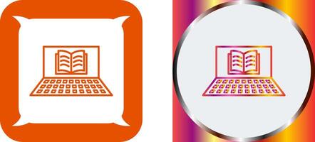 Unique Online Books Icon Design vector