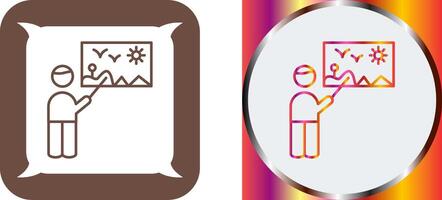 Art Museum Guide Icon Design vector