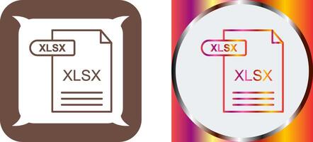 XLSX Icon Design vector