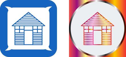 Wood Cabin Icon Design vector