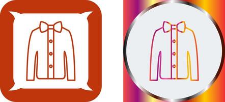 Shirt with Bow Icon Design vector