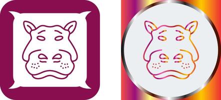 Hippo Icon Design vector