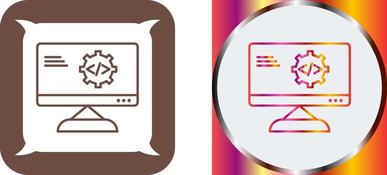 único código mejoramiento icono diseño vector