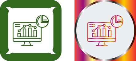 Monitoring Icon Design vector