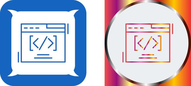 Web Coding Icon Design vector
