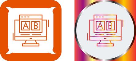 AB Testing Icon Design vector