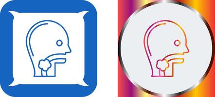 Throat Cancer Icon Design vector