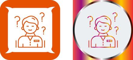 Confuse Icon Design vector