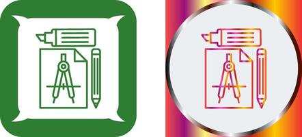 Study Tools Icon Design vector