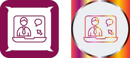 Online Interview Icon Design vector