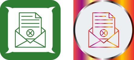 Rejection Of A Letter Icon Design vector