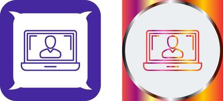 Online Lesson Icon Design vector