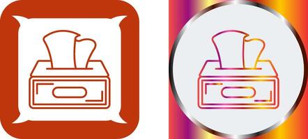 Tissue Box Icon Design vector