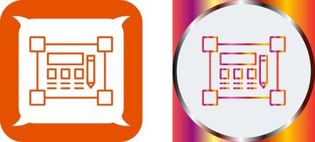 Blueprint Icon Design vector