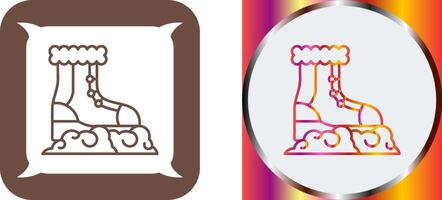 Snow Boots Icon Design vector