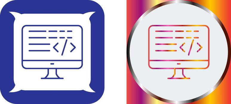 Coding Icon Design vector