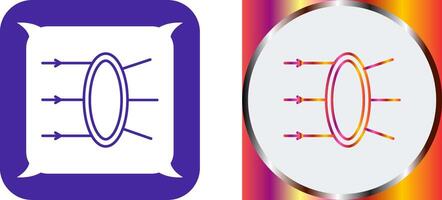 Refraction Icon Design vector