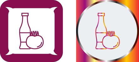 Tomato ketchup Icon Design vector
