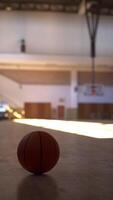 Basketball on Gym Floor video