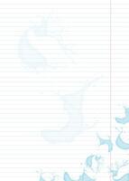 blank note paper with flat splashes and drops vector