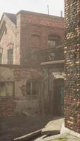 Vintage Brick Building on Urban Street, vertical video
