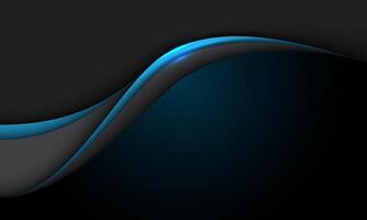 Abstract blue grey curve overlap on black design modern luxury futuristic creative background vector