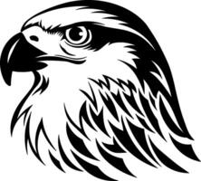 black silhouette of a hawk or eagle without background vector