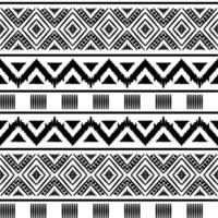 Seamless ethnic pattern. Handmade. Horizontal stripes. Black and white print for your textiles. illustration. vector