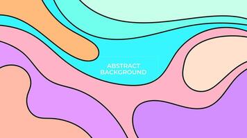 ABSTRACT BACKGROUND WITH HAND DRAWN SHAPES PASTEL FLAT COLOR DESIGN TEMPLATE FOR WALLPAPER, COVER DESIGN, HOMEPAGE DESIGN vector