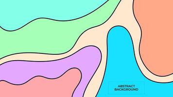 ABSTRACT BACKGROUND WITH HAND DRAWN SHAPES PASTEL FLAT COLOR DESIGN TEMPLATE FOR WALLPAPER, COVER DESIGN, HOMEPAGE DESIGN vector