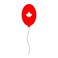 Canada day balloon in colors of Canadian flag. graphic design element isolated on white background. For cards, banners, social media posts and printing. vector