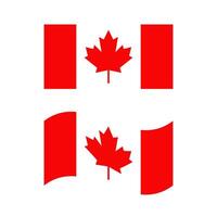 Canada flag set isolated on white background. Canada day design element vector