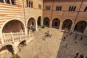 VERONA ITALY 10 SEPTEMBER 2020 Regione Palace with staircase in Verona in Italy photo