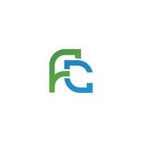 letra fc logo diseño prima concepto diseño vector