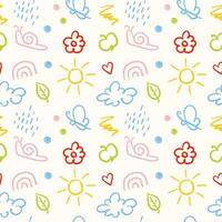 Cute Childish seamless pattern. Simple illustration vector