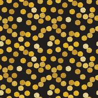 Seamless pattern in golden glitter spots. illustration in hand-drawn style vector