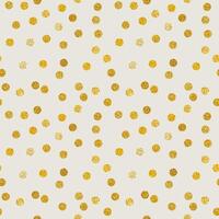 Seamless pattern in golden glitter polka dots. illustration, abstract background vector