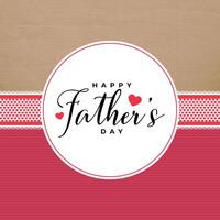 Happy father's day wish card design. vector