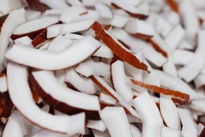 Coconut slices laid in a tray 2 photo