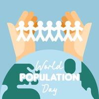 World population day illustration background vector