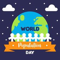 World population day illustration background vector