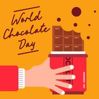 World chocolate day Illustration background vector