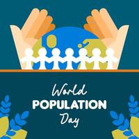 World population day illustration background vector