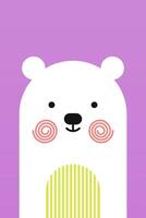Flat animal nursery illustration background vector