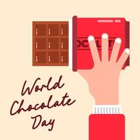 World chocolate day Illustration background vector