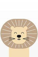 Flat animal nursery illustration background vector