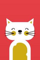 Flat animal nursery illustration background vector