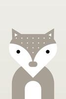 Flat animal nursery illustration background vector