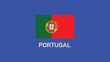 Portugal Flag Teams European Nations 2024 Abstract Countries European Germany Football Symbol Logo Design Illustration vector
